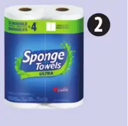 Canadian Tire Sponge Towels Ultra Paper Towel, 2=4 Rolls offer