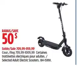 Canadian Tire Selected Adult Electric Scooters offer
