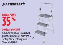 Canadian Tire 3-Step Metal Folding Step Stool offer