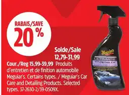 Canadian Tire Meguiar's Car Care and Detailing Products offer