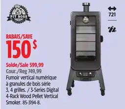Canadian Tire 3-Series Digital 4-Rack Wood Pellet Vertical Smoker offer