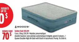 Canadian Tire Queen Double-High Air Bed with Built-In Automatic Pump offer
