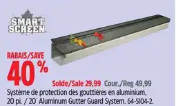 Canadian Tire 20´ Aluminum Gutter Guard System offer