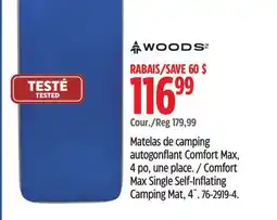Canadian Tire Matelas de camping autogonflant Comfort Max, 4 po, une place offer