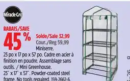 Canadian Tire Mini Greenhouse. 23 x 17 x 57. Powder-coated steel frame. No tools required offer