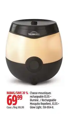 Canadian Tire Rechargeable Mosquito Repellent, EL55 + Glow Light offer
