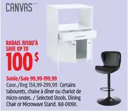 Canadian Tire CANVAS Selected Stools, Dining Chair or Microwave Stand offer