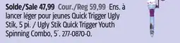 Canadian Tire Shakespeare Ugly Stik Quick Trigger Youth Spinning Combo, 5´ offer