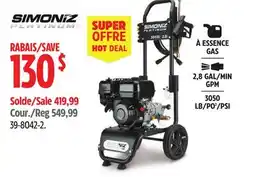 Canadian Tire SIMONIZ PLATINUM pressure washer offer