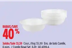Canadian Tire Corelle Bowl Set, 6-Pc offer