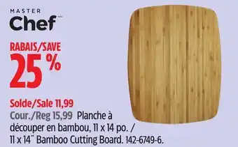Canadian Tire 11 x 14˝ Bamboo Cutting Board offer