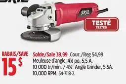 Canadian Tire Skil Angle Grinder, 5.5A. 10,000 RPM offer