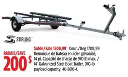 Canadian Tire 14´ Galvanized Steel Boat Trailer offer