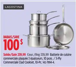 Canadian Tire 3-Ply Commerciale Clad Cookset, 10-Pc offer