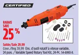 Canadian Tire Variable Speed Rotary Tool Kit offer