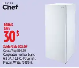 Canadian Tire 6.9 Cu-Ft Upright Freezer, White offer