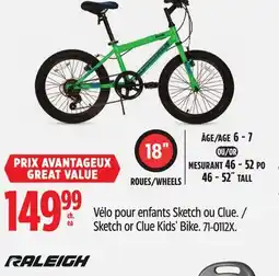 Canadian Tire Sketch or Clue Kids' Bike offer