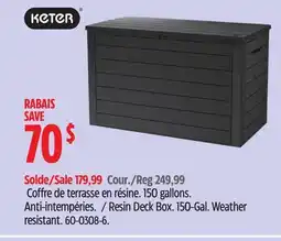 Canadian Tire Keter Resin Deck Box offer