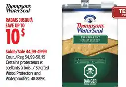 Canadian Tire Selected Wood Protectors and Waterproofers offer