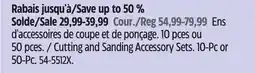 Canadian Tire Cutting and Sanding Accessory Sets offer