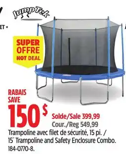 Canadian Tire 15´ Trampoline and Safety Enclosure Combo offer