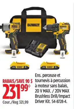 Canadian Tire 20V MAX Brushless Drill/Impact Driver Kit offer