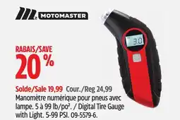 Canadian Tire Motomaster Digital Tire Gauge with Light. 5-99 PSI offer