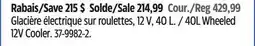 Canadian Tire 40L Wheeled 12V Cooler offer