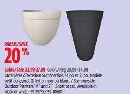 Canadian Tire Summerside Outdoor Planters, 14˝ and 21˝ offer