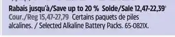 Canadian Tire Duracell Selected Alkaline Battery Packs offer
