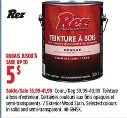 Canadian Tire Exterior Wood Stain offer