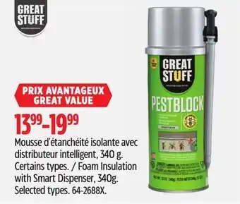 Canadian Tire Foam Insulation with Smart Dispenser offer