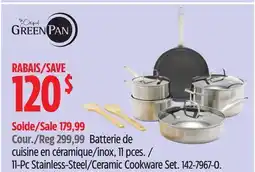 Canadian Tire 11-Pc Stainless-Steel/Ceramic Cookware Set offer