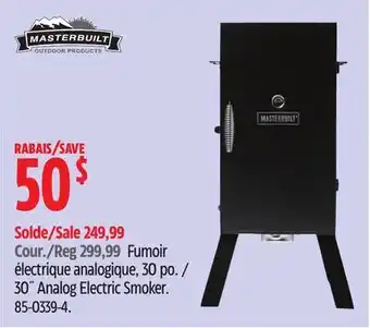 Canadian Tire Masterbuilt 30˝ Analog Electric Smoker offer