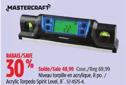 Canadian Tire Acrylic Torpedo Spirit Level, 8˝ offer