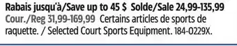 Canadian Tire Selected Court Sports Equipment offer