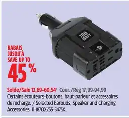 Canadian Tire Selected Earbuds, Speaker and Charging Accessories offer