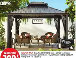 Canadian Tire Skyline Aluminum Hard-Top Gazebo with Netting offer