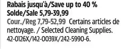 Canadian Tire Selected Cleaning Supplies offer