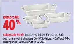 Canadian Tire Canvas Ens. de plats de cuisson à motif à chevrons CANVAS, 4 pces offer