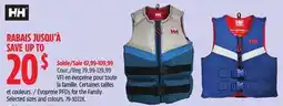Canadian Tire Helly Hansen Evoprene PFDs for the Family. Selected sizes and colours offer