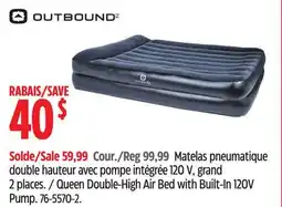 Canadian Tire Queen Double-High Air Bed with Built-In 120V Pump offer