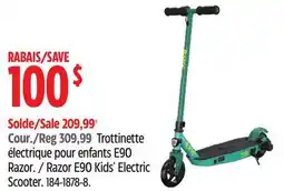 Canadian Tire Razor E90 Kids' Electric Scooter offer