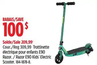 Canadian Tire Razor E90 Kids' Electric Scooter offer