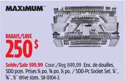 Canadian Tire 500-Pc Socket Set offer