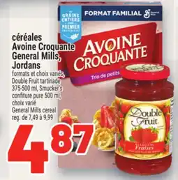 Metro CÉRÉALES AVOINE CROQUANTE GENERAL MILLS, JORDANS | GENERAL MILLS CEREAL offer