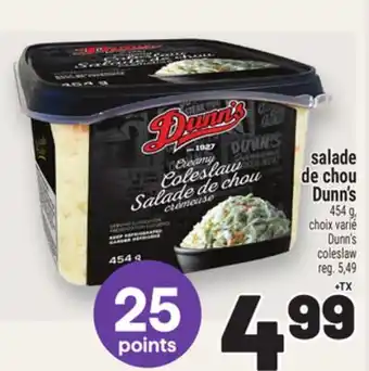 Metro SALADE DE CHOU DUNN'S | DUNN'S COLESLAW offer