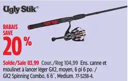 Canadian Tire Ugly Stik GX2 Spinning Combo offer