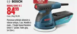 Canadian Tire BOSCH Single-Speed Random Orbit 5˝ Sander Palm grip offer