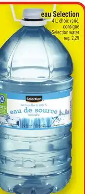 Metro EAU SELECTION | SELECTION WATER offer